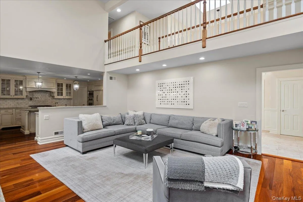 Family Room with view of upper hallway Family Room with view of upper hallway
