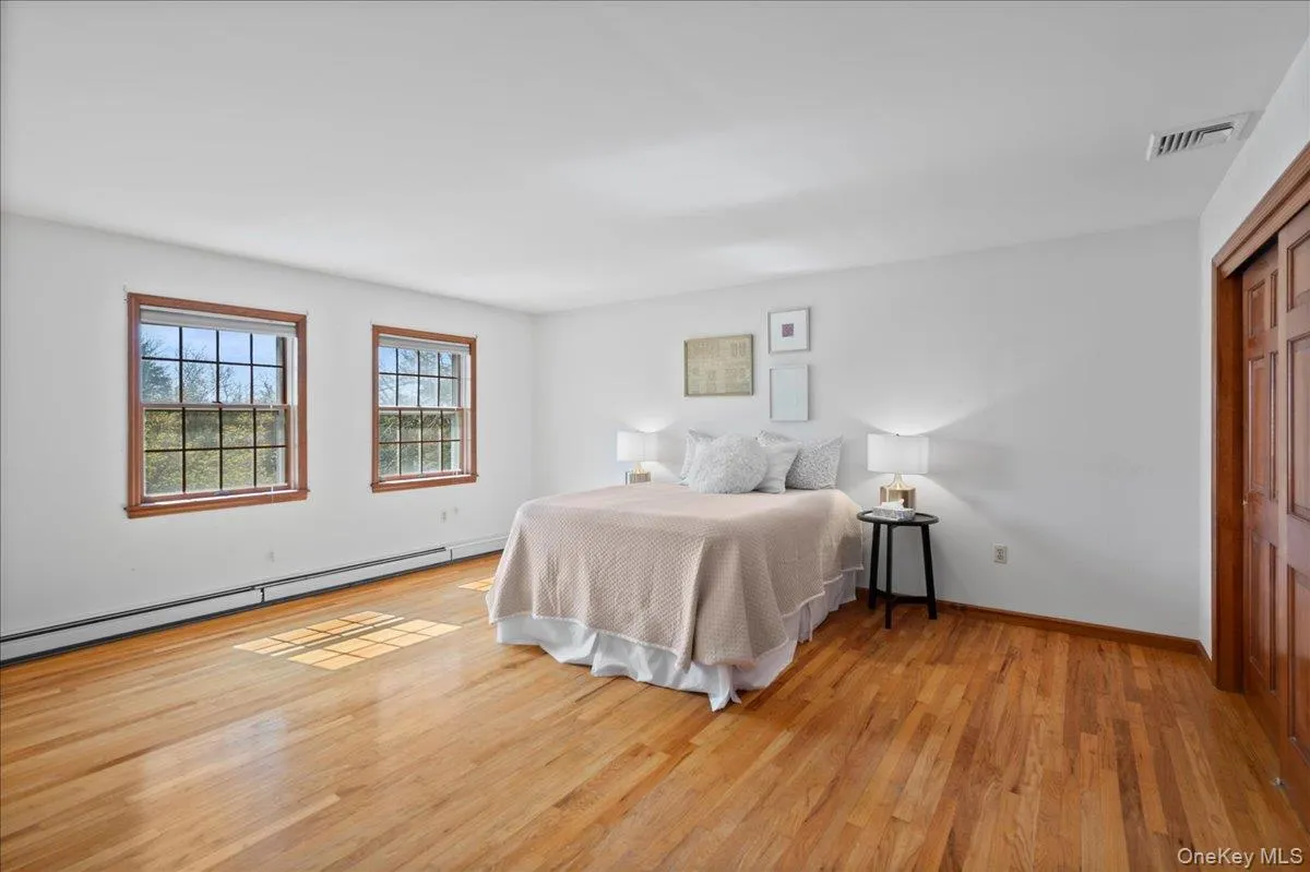 Upstairs, the spacious primary bedroom will accommodate a king-size bed and suite of furniture with room to spare. Upstairs, the spacious primary bedroom will accommodate a king-size bed and suite of furniture with room to spare.