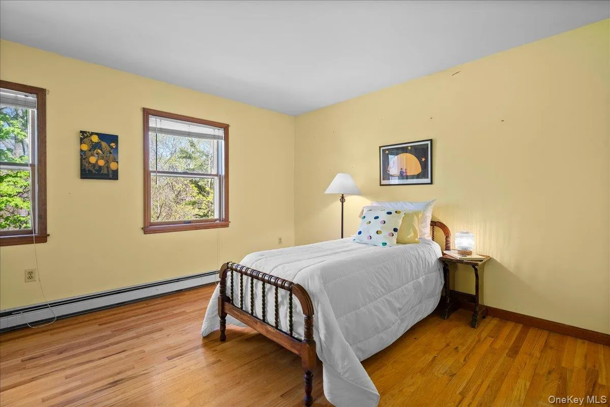 This west-facing bedroom has . . . This west-facing bedroom has . . .