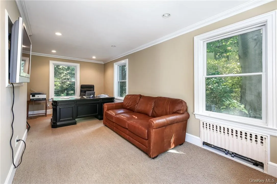 The sunroom makes a great home office. The sunroom makes a great home office.
