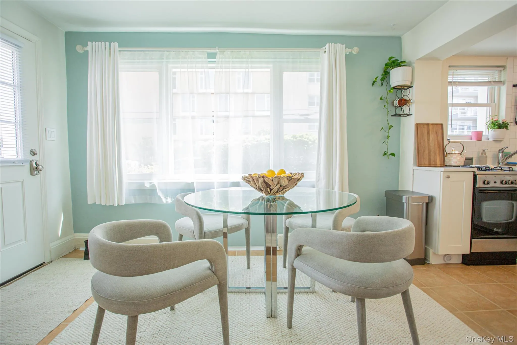 Dining room featuring light tile patterned floors Dining room featuring light tile patterned floors