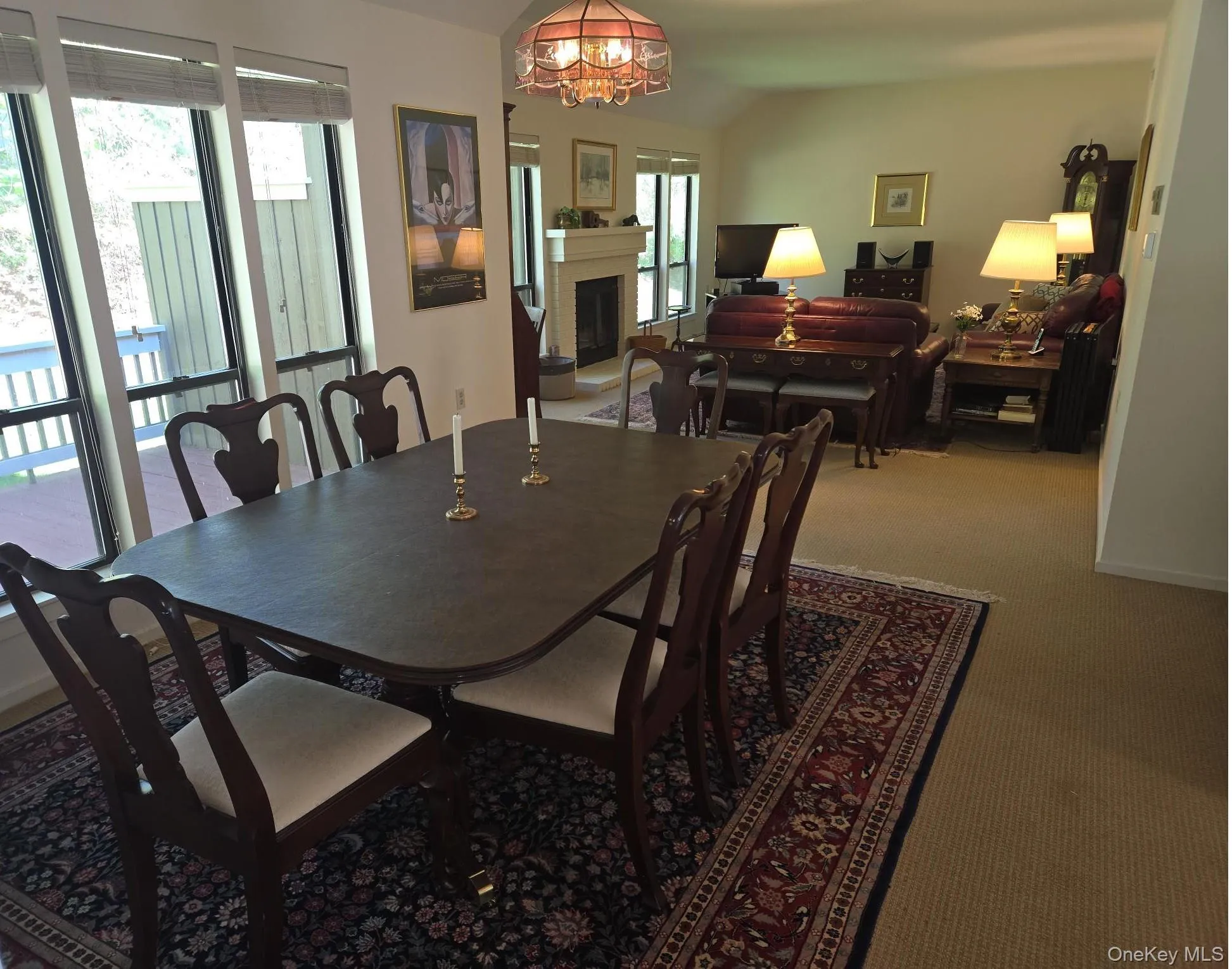 The dining area flows seamlessly into the living room. The dining area flows seamlessly into the living room.