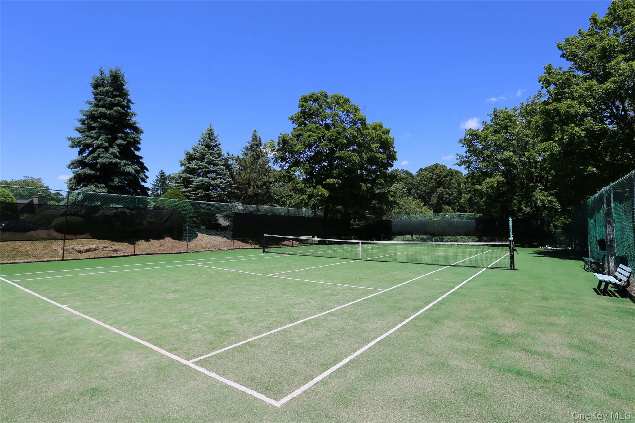 One of several tennis courts. One of several tennis courts.
