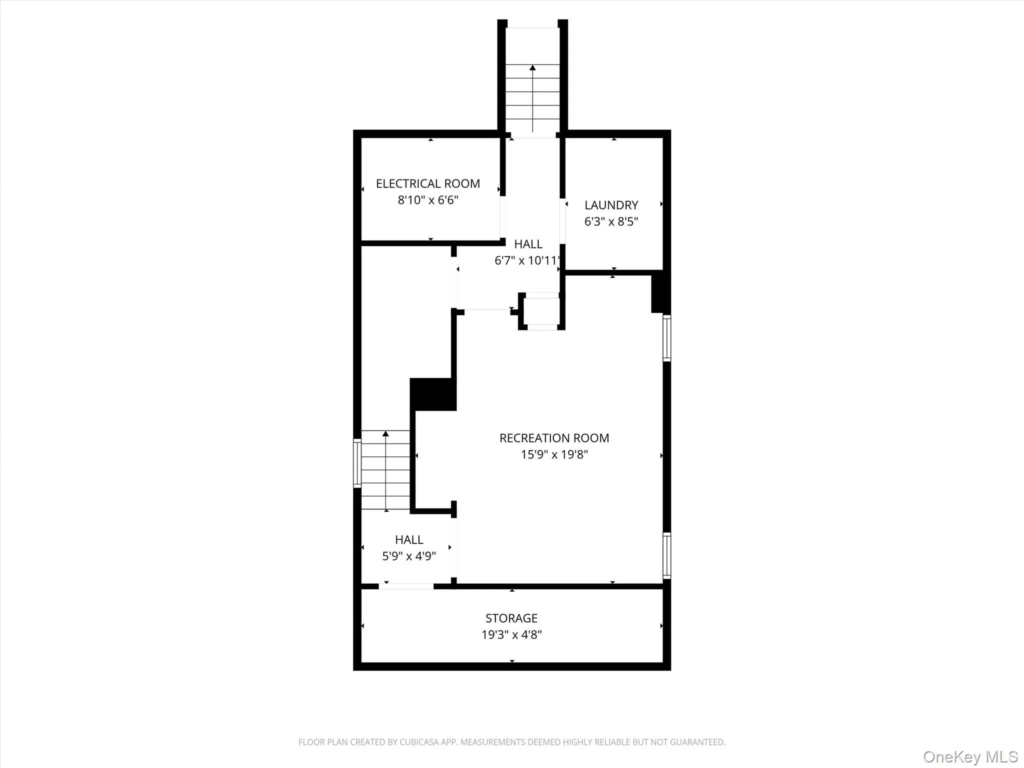 Floor plan of lower level. Floor plan of lower level.