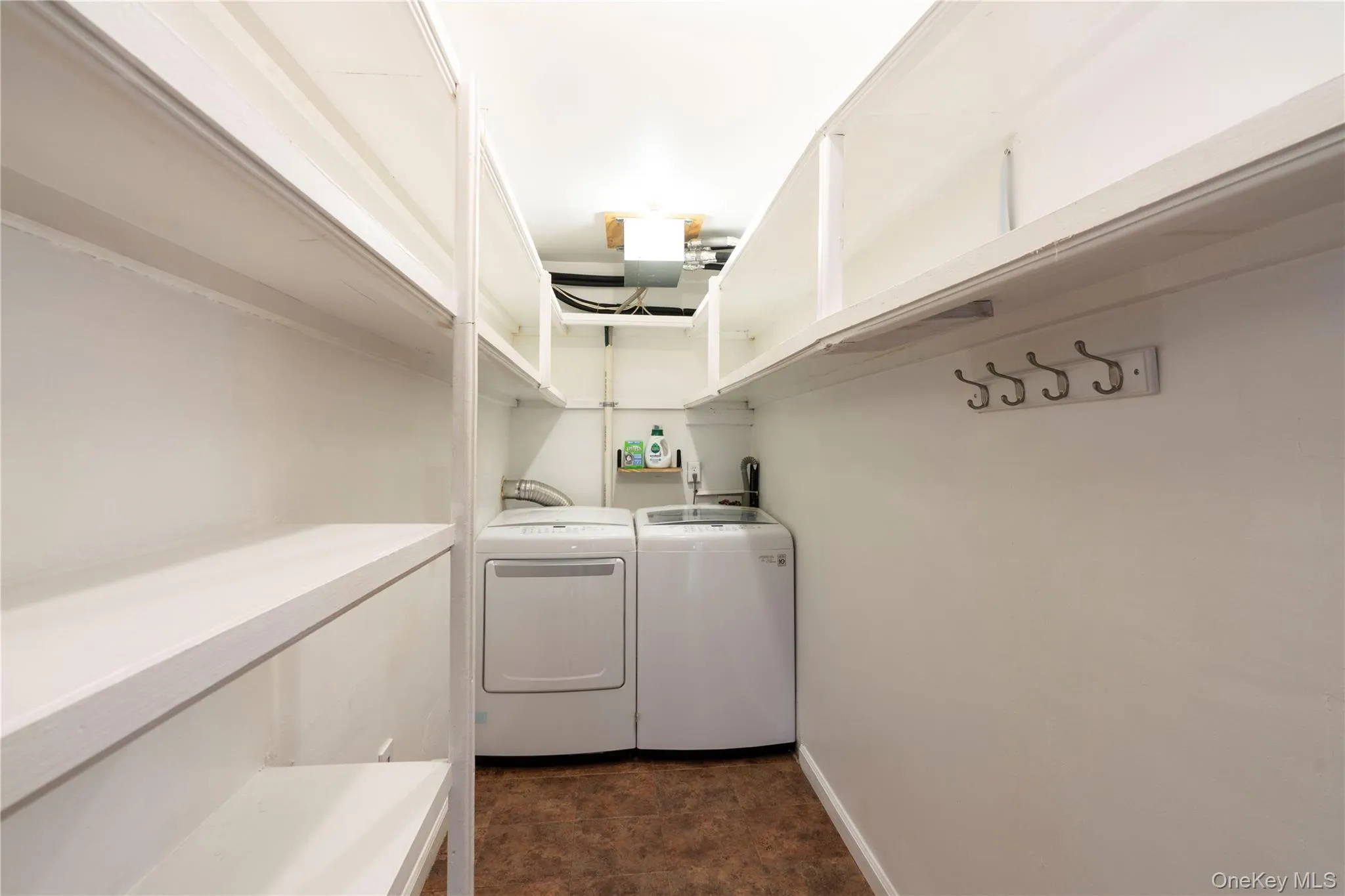 Laundry and storage space Laundry and storage space