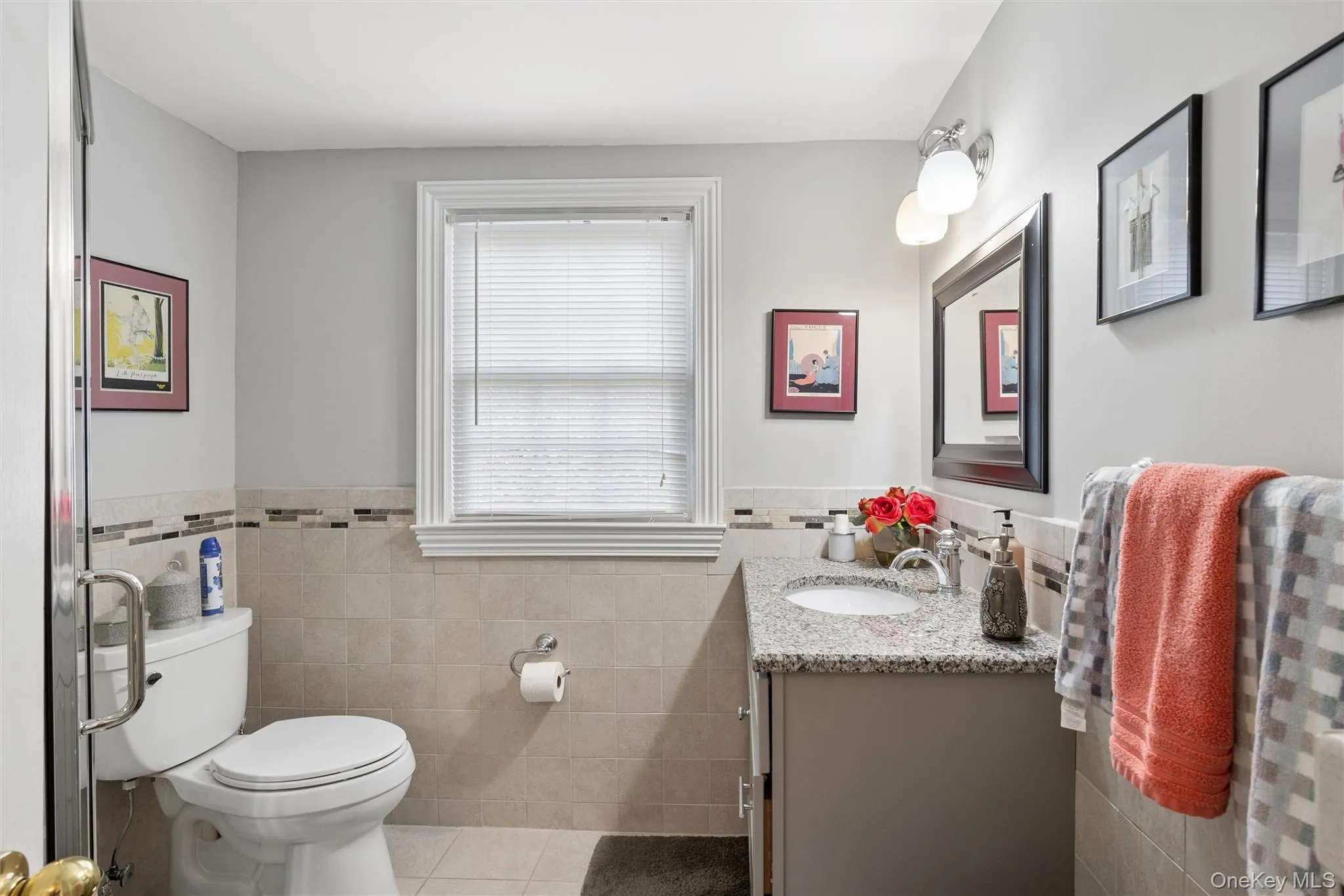 The hallway bath has a shower stall, tile walls and floor and is easily accessed from either upstairs bedroom The hallway bath has a shower stall, tile walls and floor and is easily accessed from either upstairs bedroom