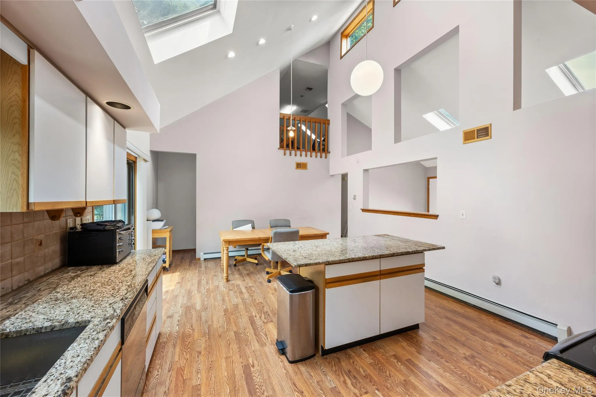 Large eat in kitchen with island. Large eat in kitchen with island.