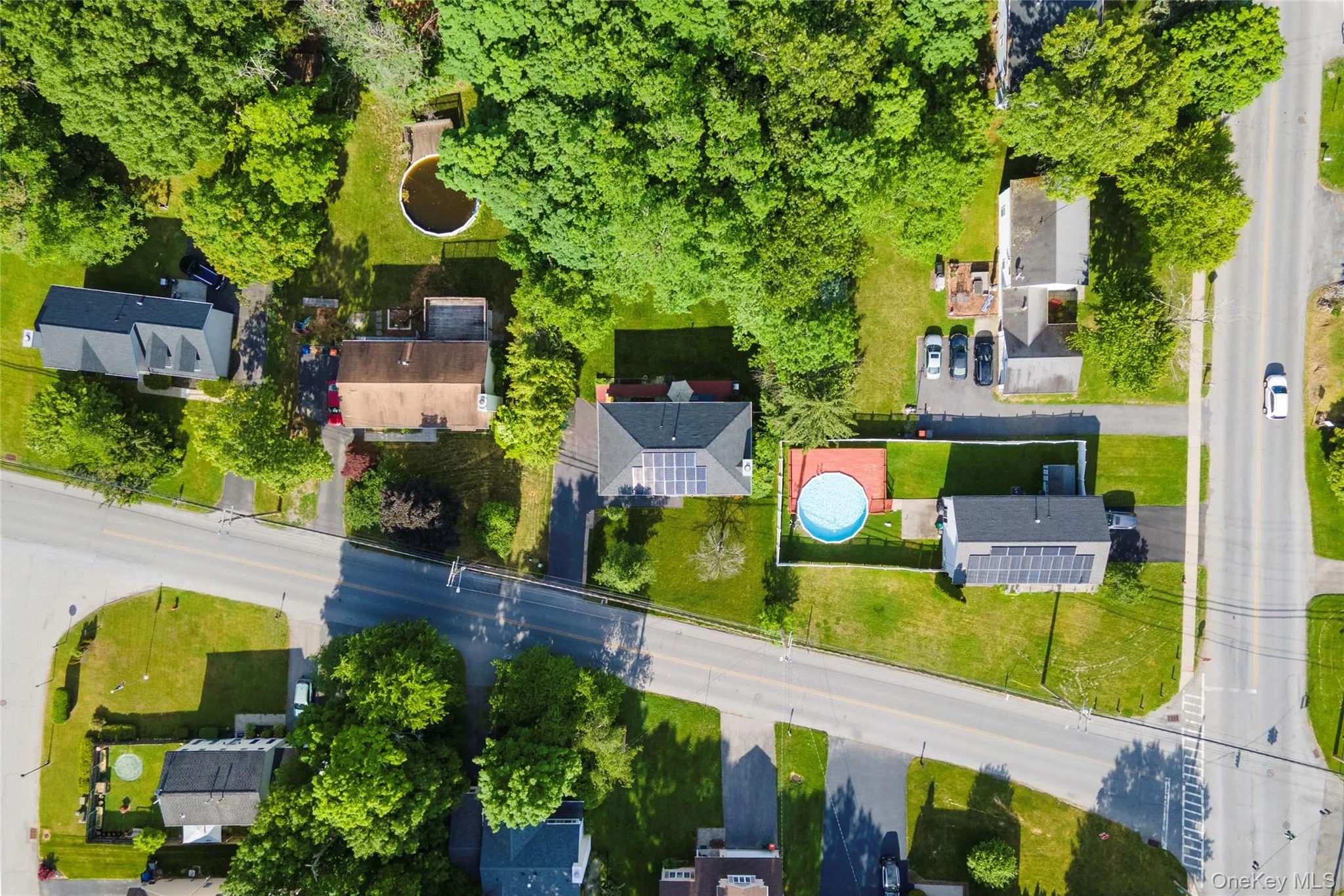 Top view of the property - owned solar panels Top view of the property - owned solar panels