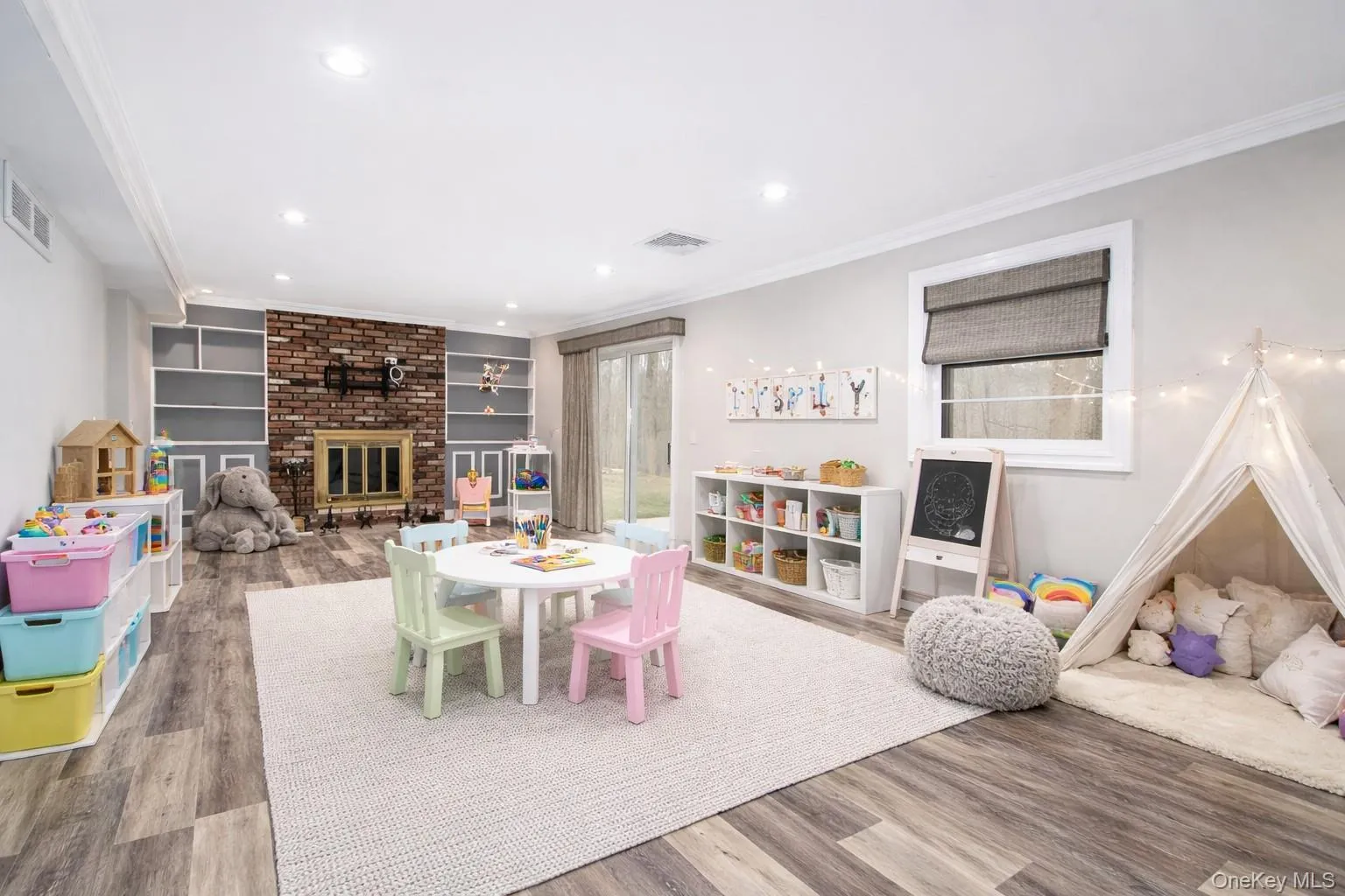 Virtually staged playroom Virtually staged playroom