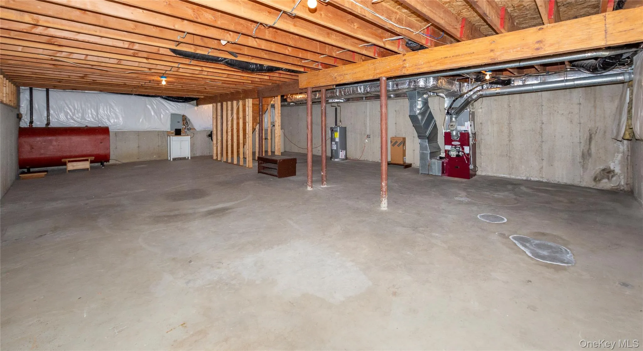 The expansive unfinished basement provides outstanding storage space, houses the mechanicals. The expansive unfinished basement provides outstanding storage space, houses the mechanicals.