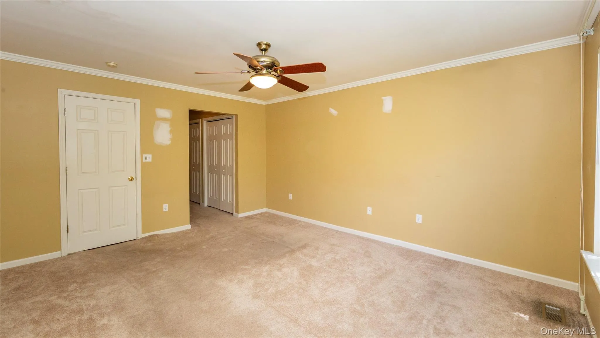 The primary suite has 3 closets in total leading to the bathroom. The primary suite has 3 closets in total leading to the bathroom.