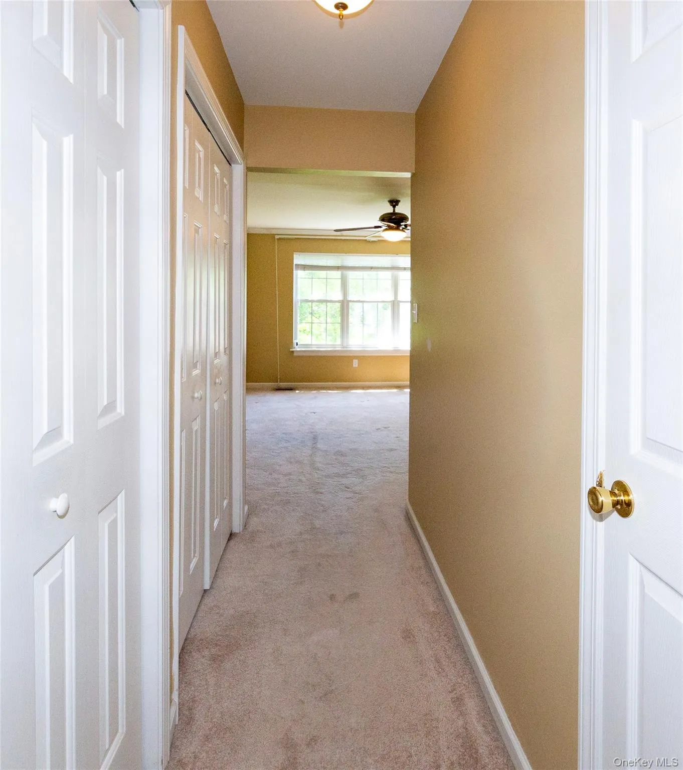 Two double door closets and a linen closet. Two double door closets and a linen closet.