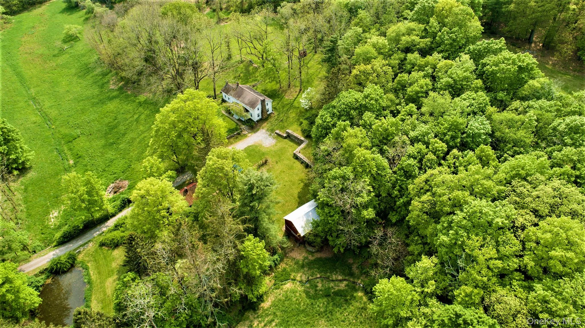 Aerial view with a forest view Aerial view with a forest view