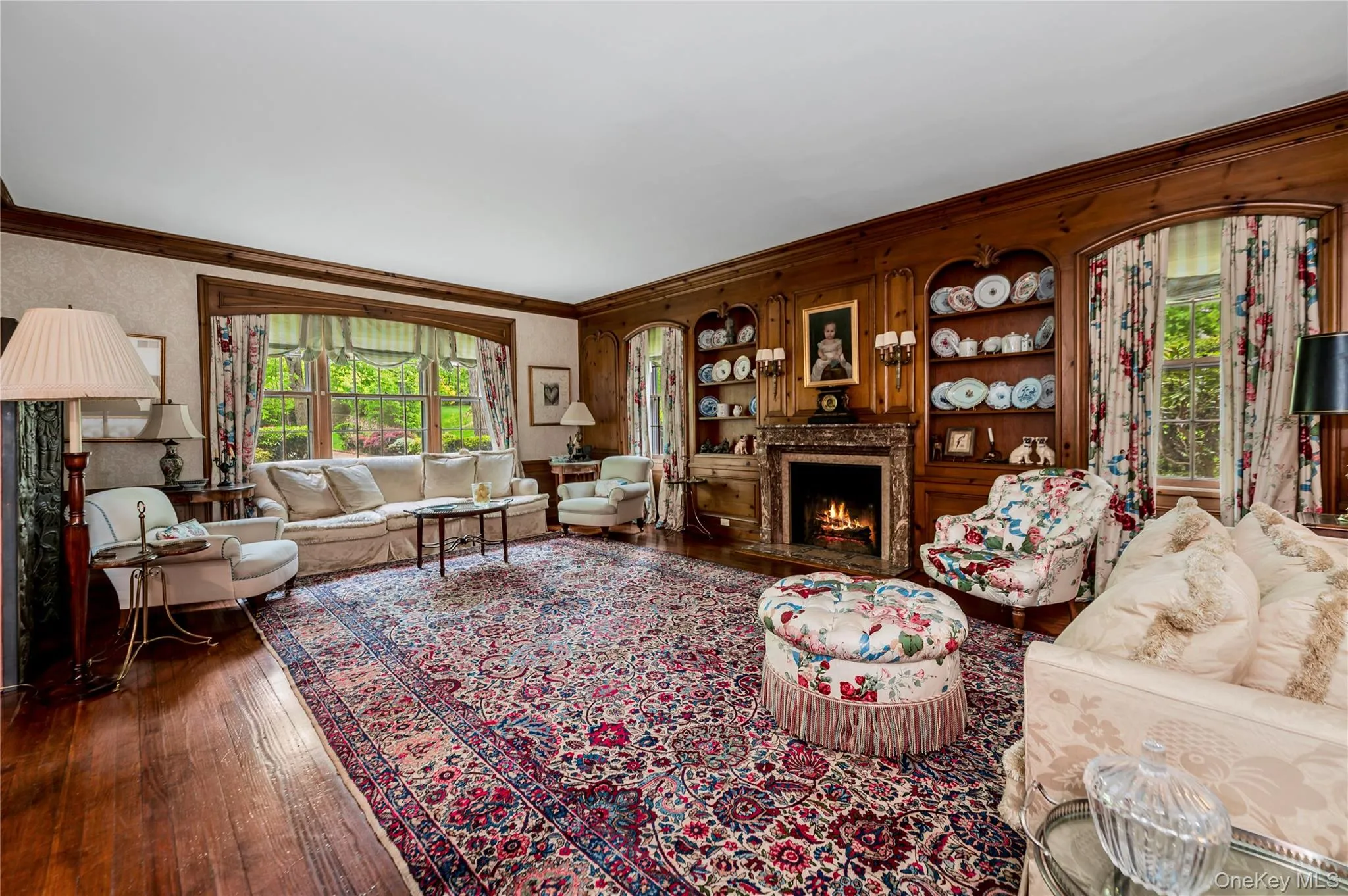 Formal living room with wood burning fireplace Formal living room with wood burning fireplace