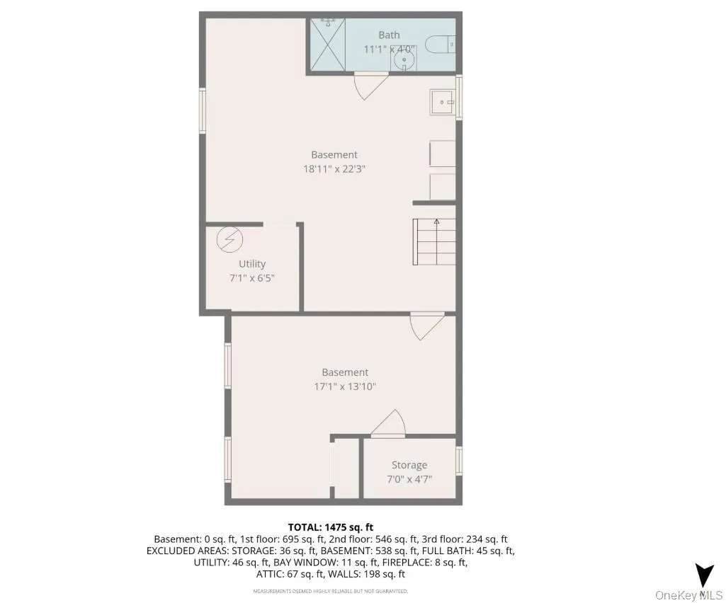 Basement floor plan Basement floor plan