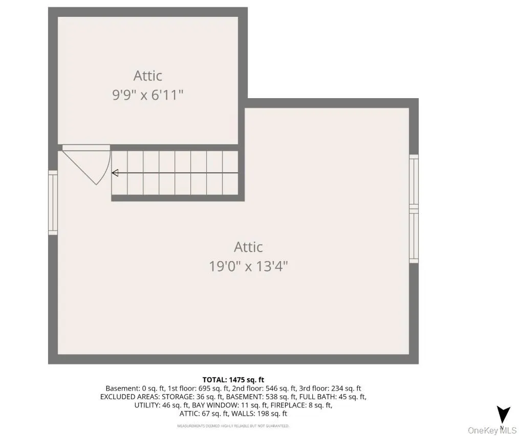 Attic floor plan Attic floor plan