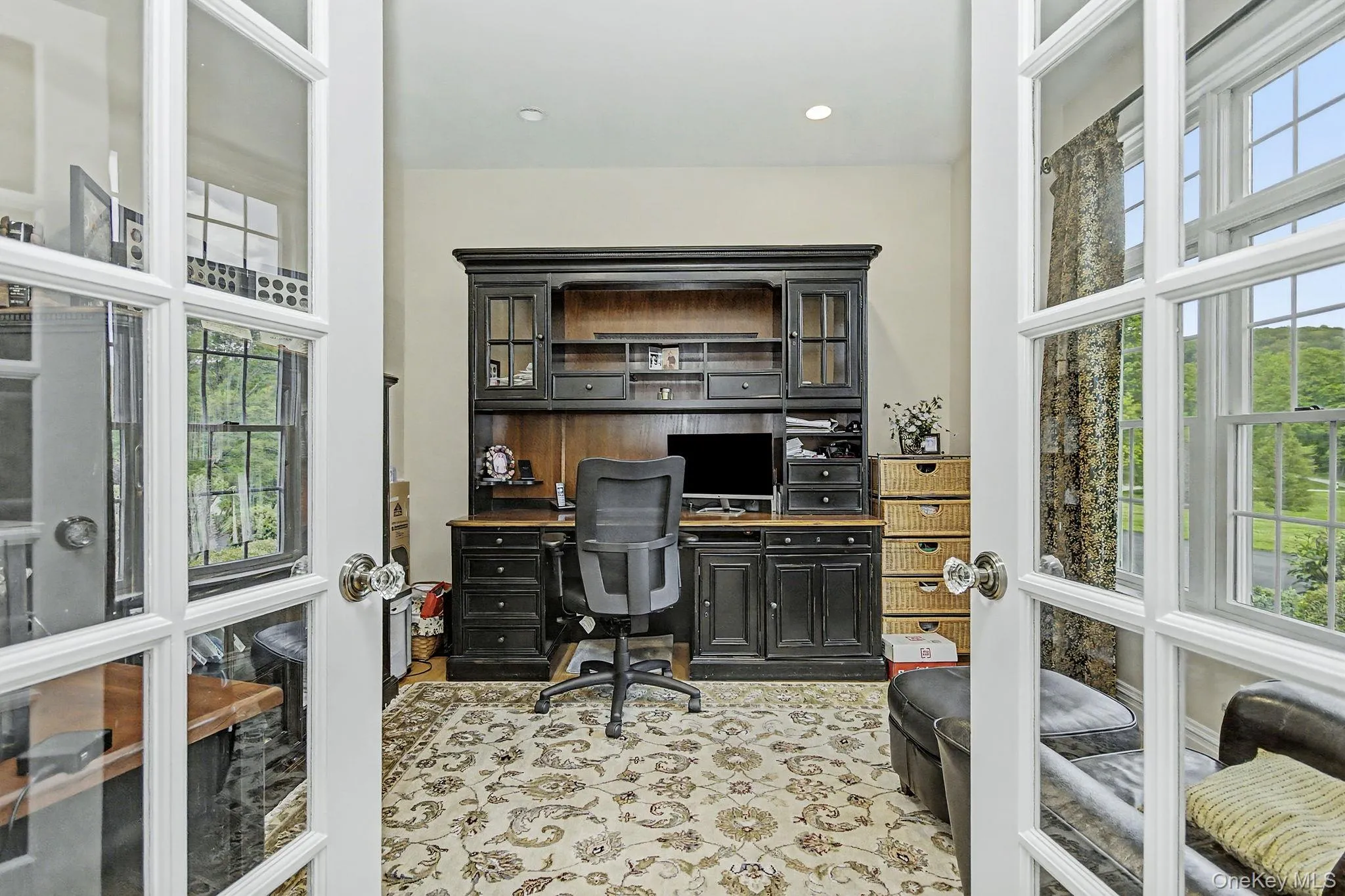 French doors leading into the office French doors leading into the office