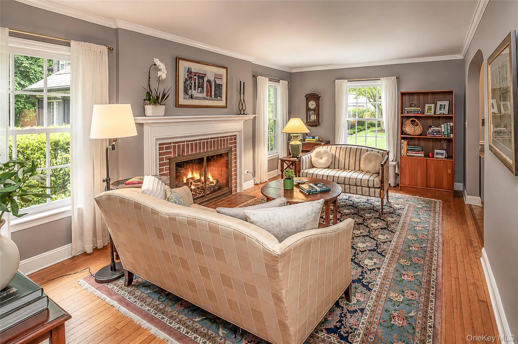 Enjoy your corner Living Room with wood burning fireplace Enjoy your corner Living Room with wood burning fireplace