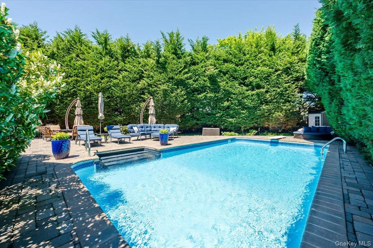 Heated, salt water over sized pool Heated, salt water over sized pool
