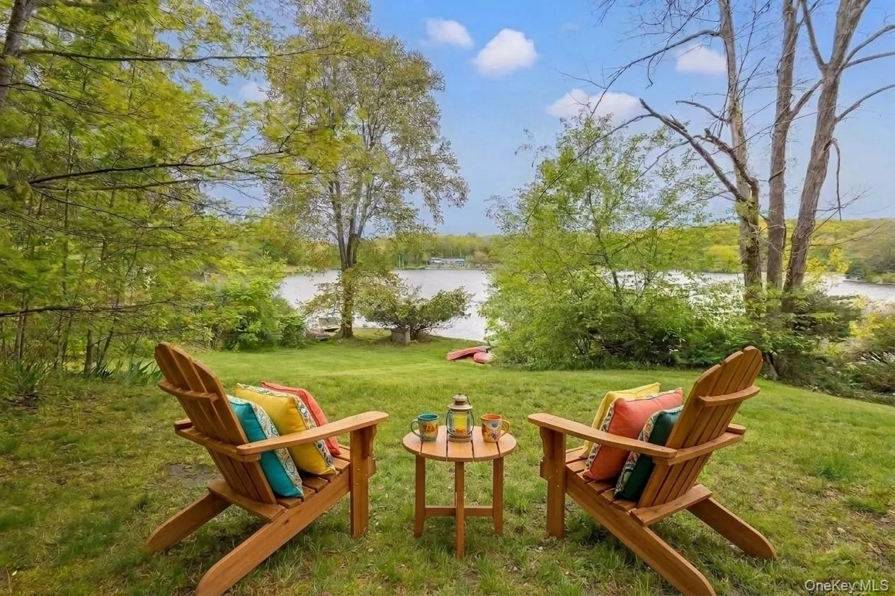 Virtually staged as a colorful relaxing place to view the lake Virtually staged as a colorful relaxing place to view the lake