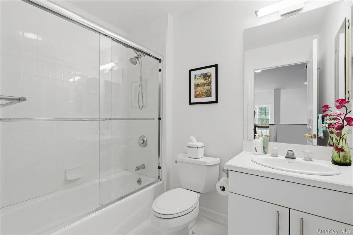 Hall bathroom with bath and shower Hall bathroom with bath and shower