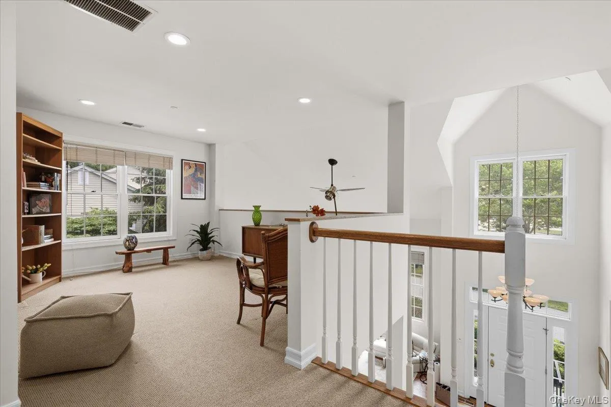 open loft area overlooking living room open loft area overlooking living room