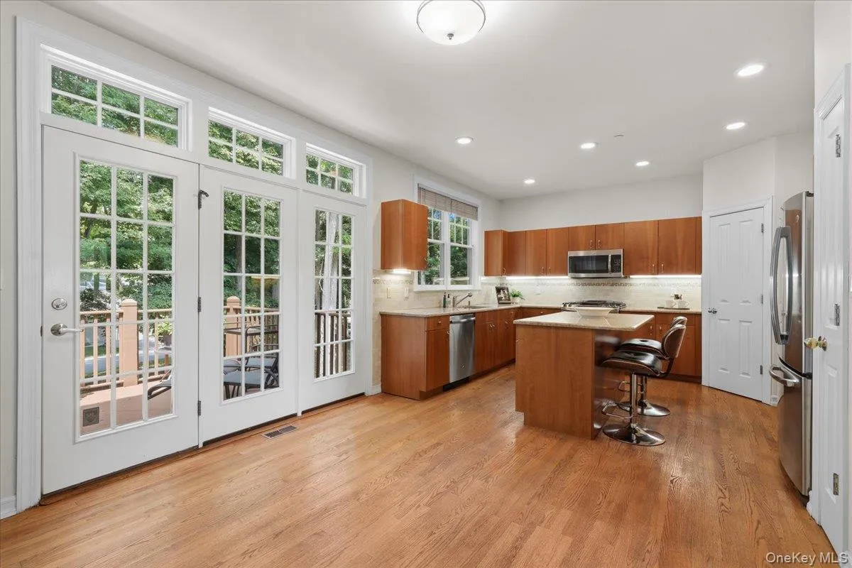 Kitchen with doors to deck Kitchen with doors to deck