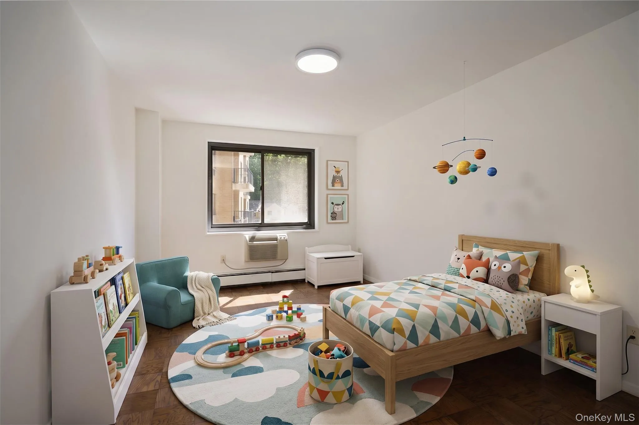 Virtually Staged 2nd Bedroom shown as a child's room Virtually Staged 2nd Bedroom shown as a child's room