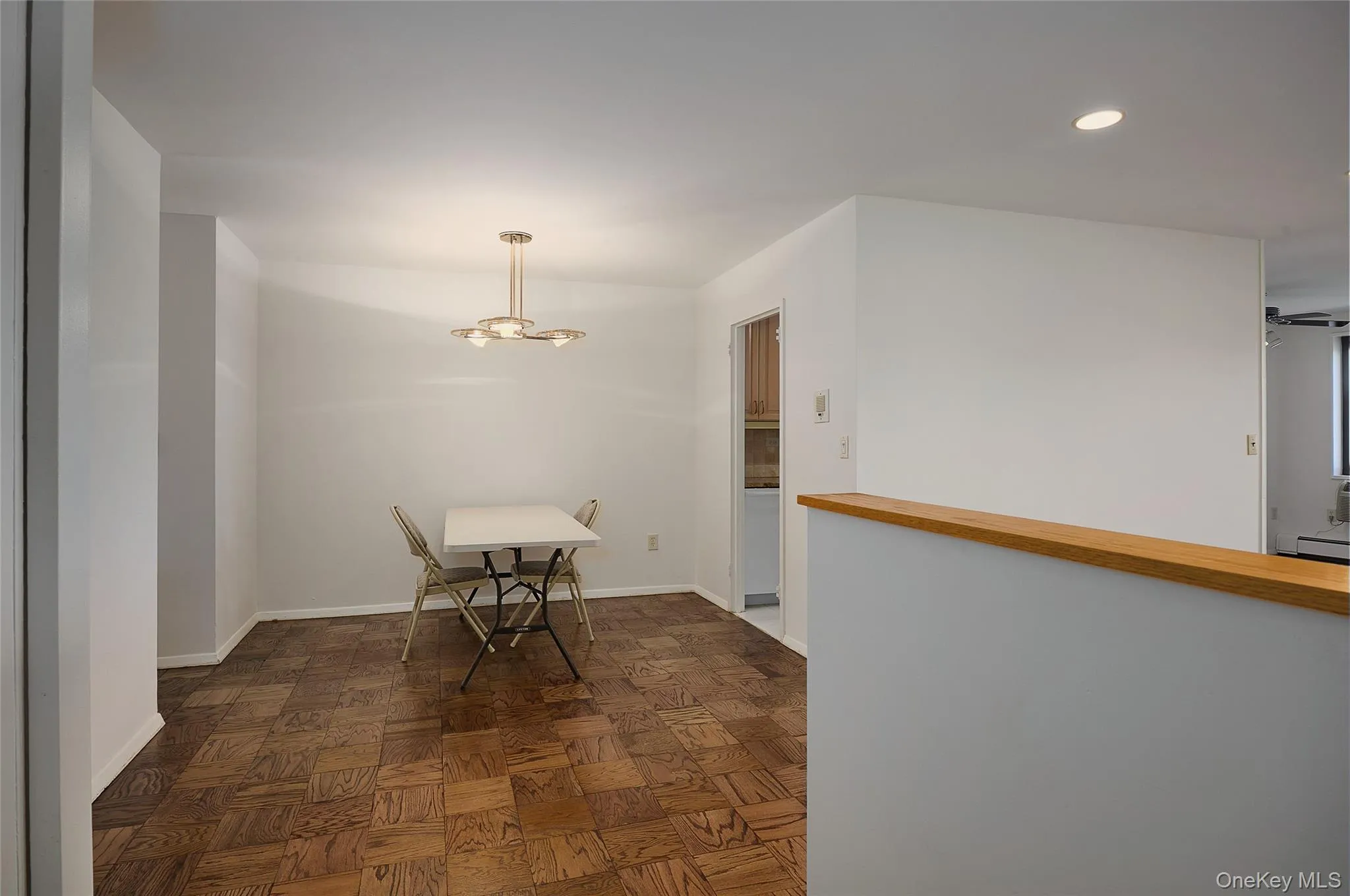 View of entry with bonus area shown as a dining area View of entry with bonus area shown as a dining area