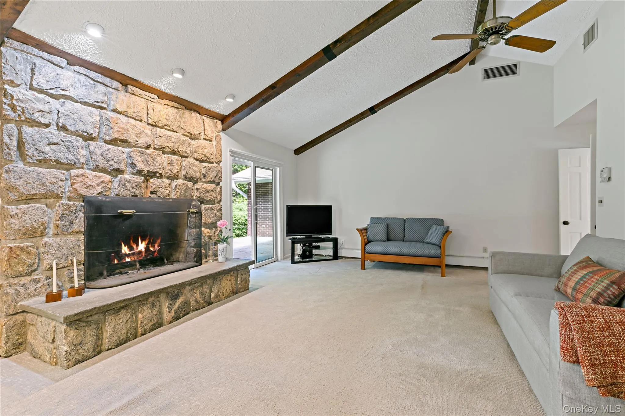 Massive stone, wood burning fireplace. The heart of the home. Massive stone, wood burning fireplace. The heart of the home.