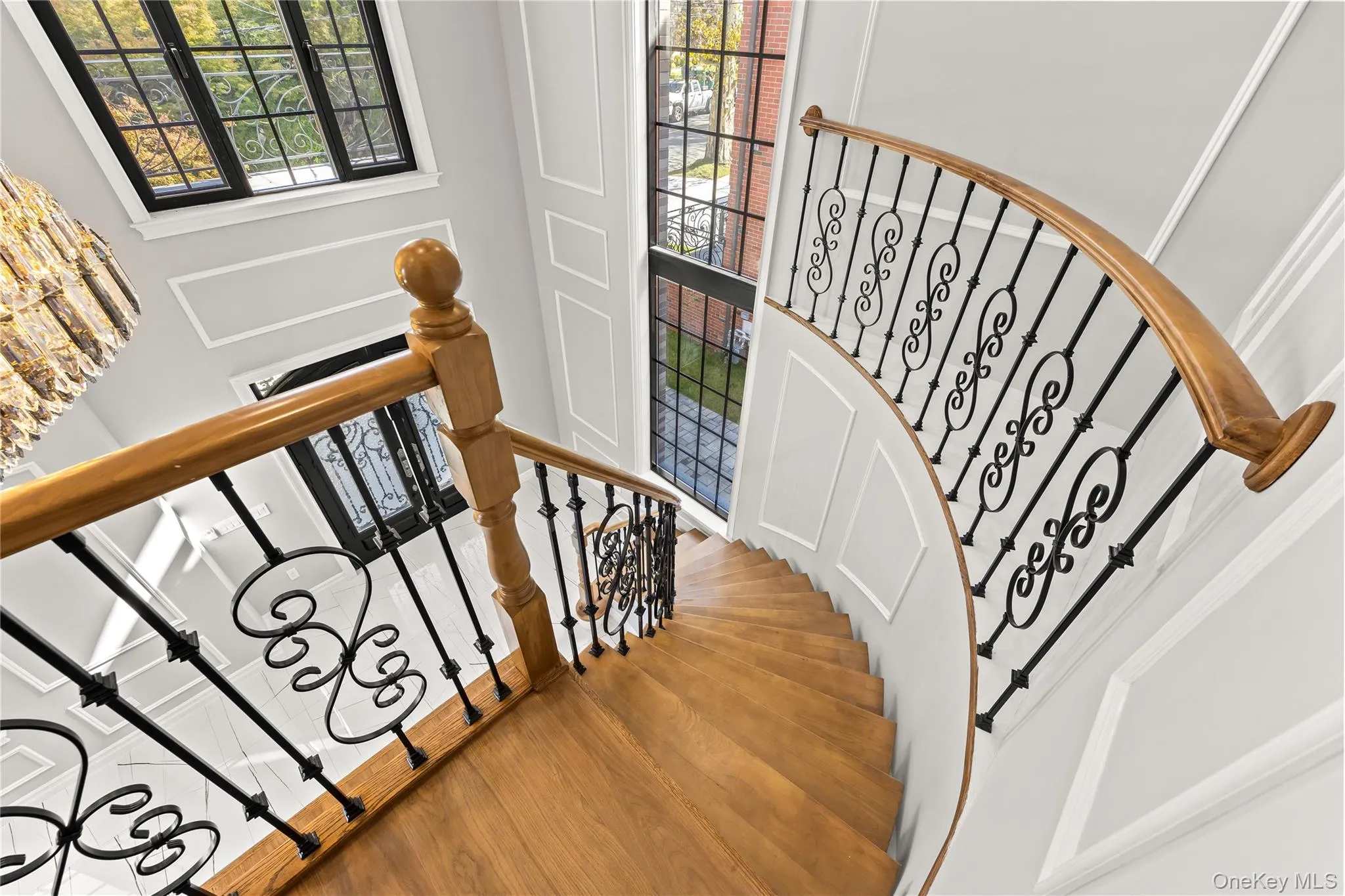 Stairway with wood finished floors Stairway with wood finished floors