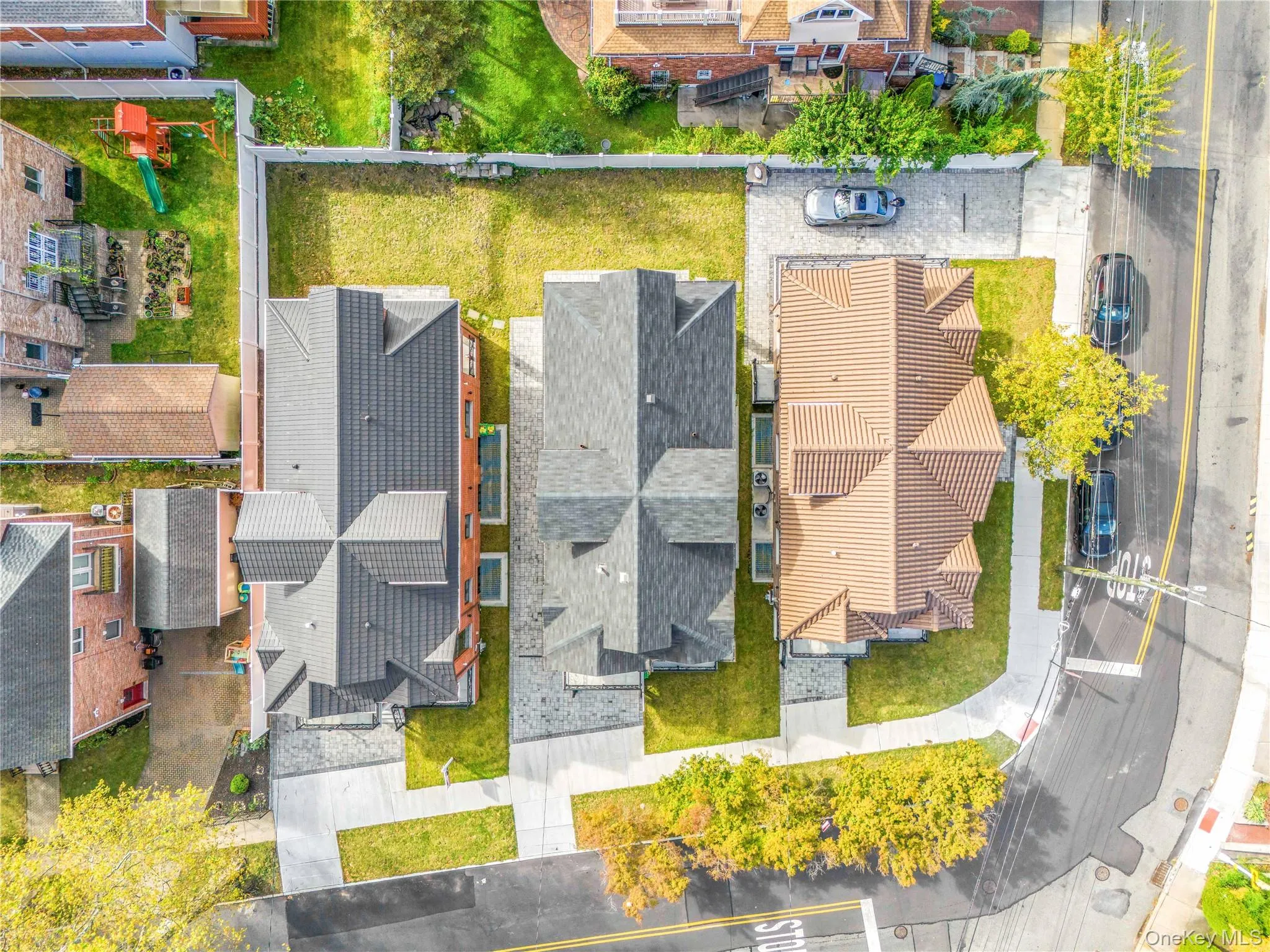 Aerial view of residential area Aerial view of residential area