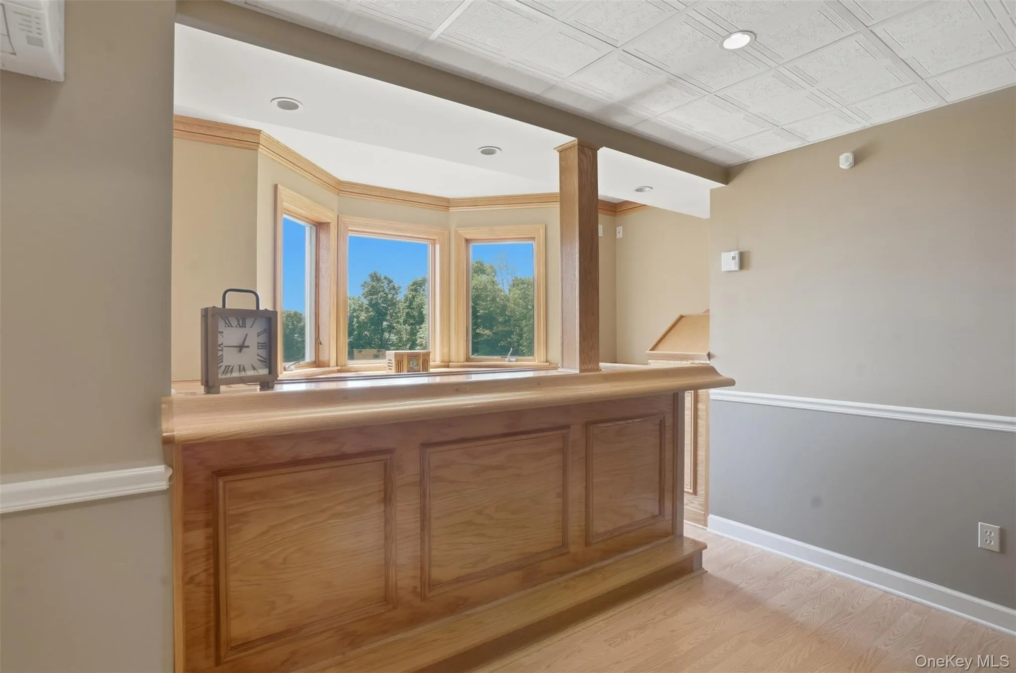 Dry bar with wine fridge. Dry bar with wine fridge.