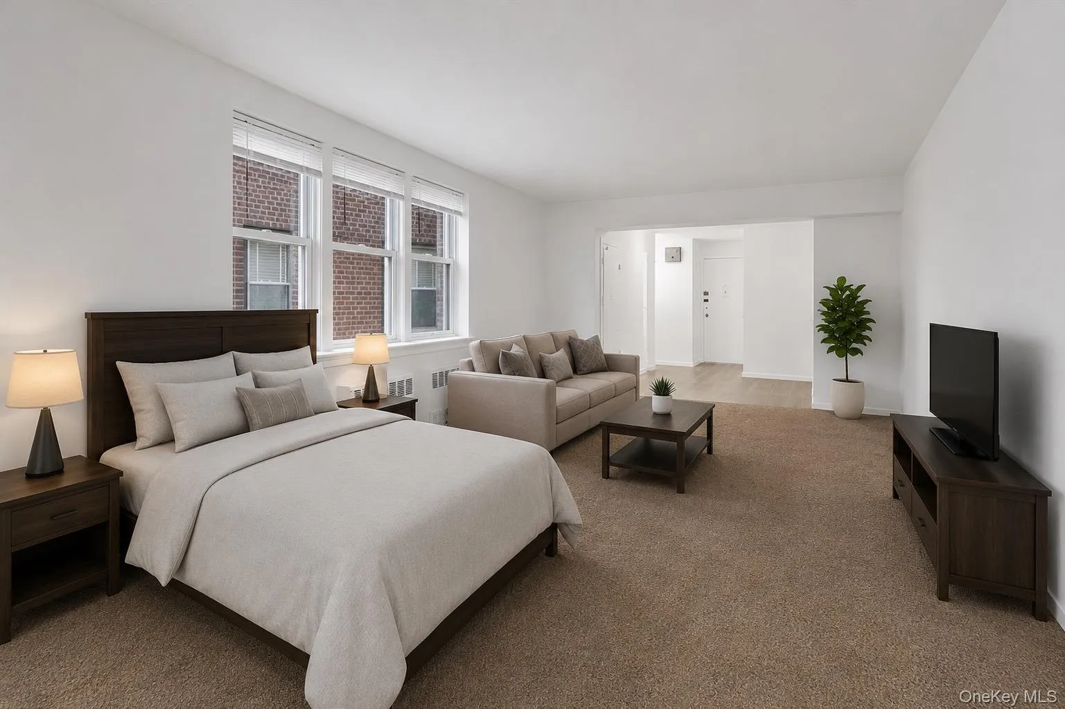 Virtually Staged Living Room & Shared Bedroom Area Virtually Staged Living Room & Shared Bedroom Area
