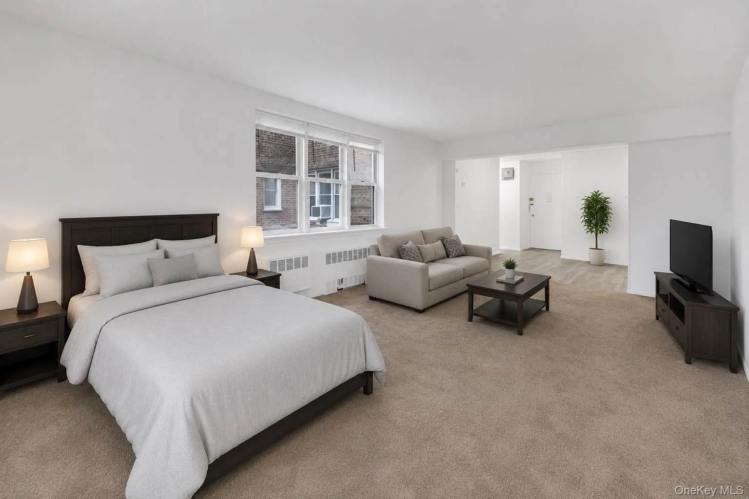 Virtually Staged Living Room & Shared Bedroom Area Virtually Staged Living Room & Shared Bedroom Area