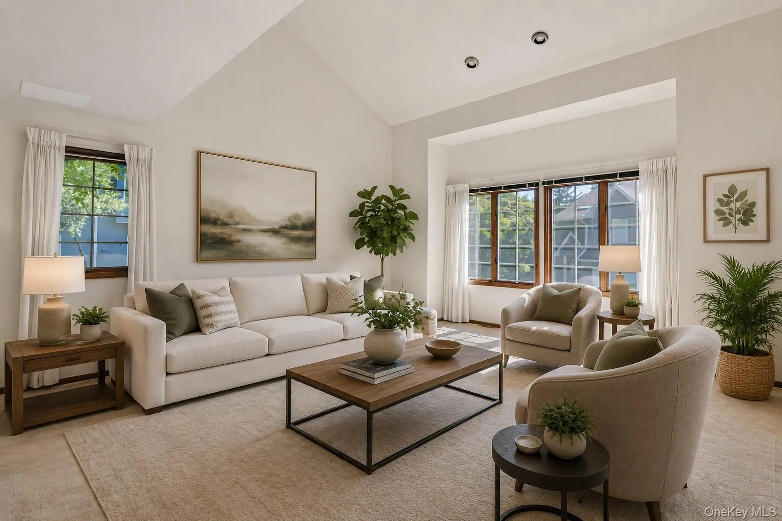 Virtually staged living room Virtually staged living room