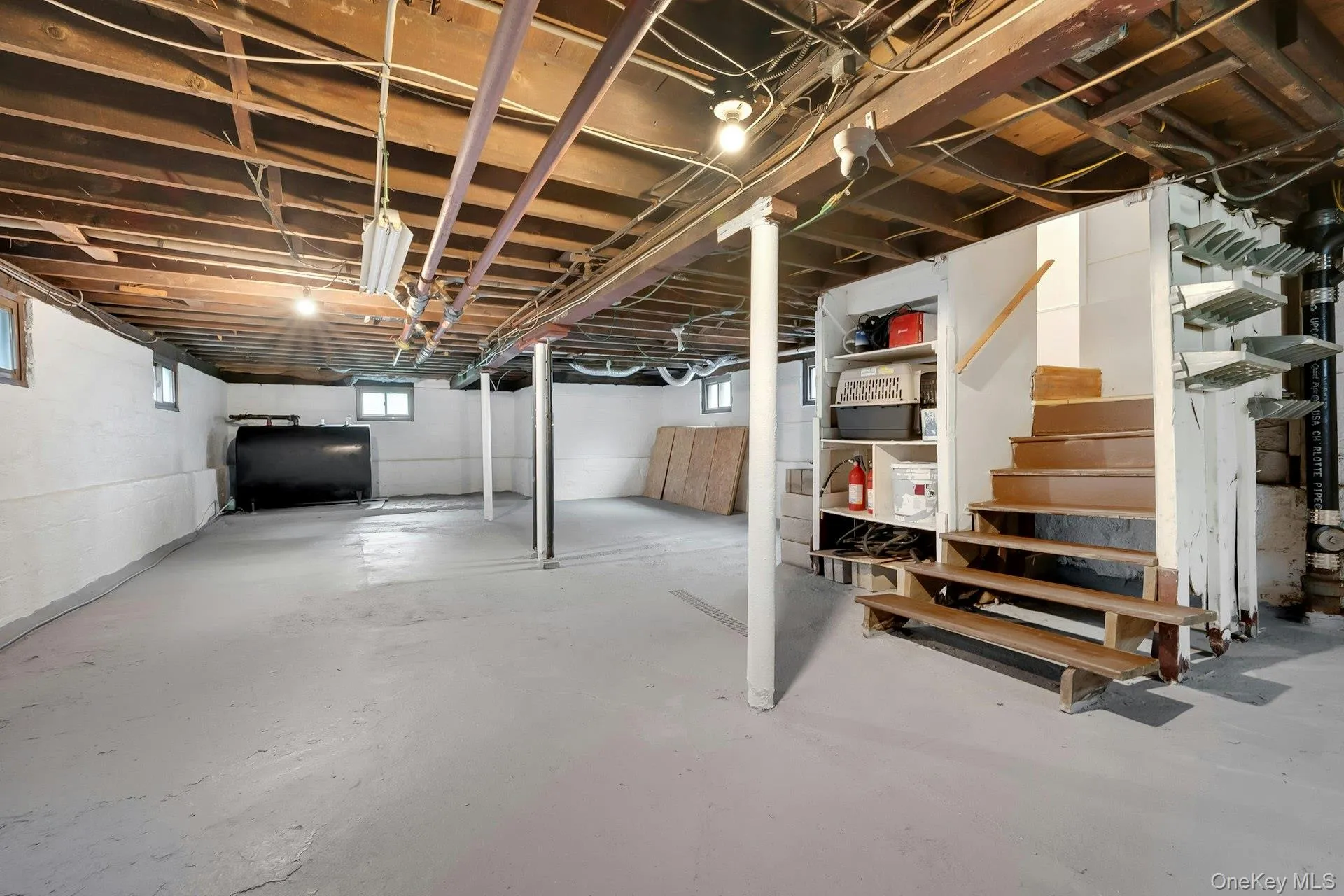 Basement - storage - heating system- oil tank located in basement Basement - storage - heating system- oil tank located in basement