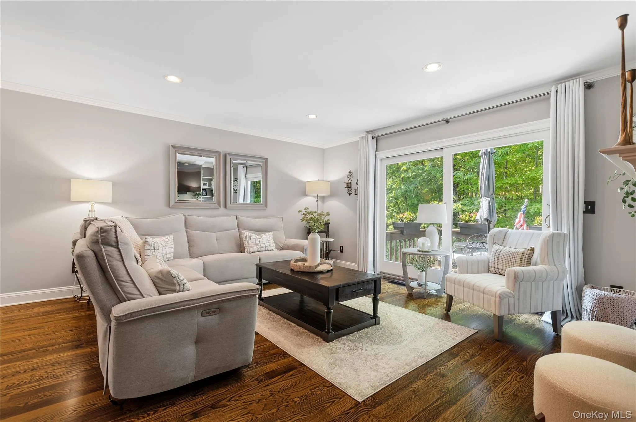 Living Room with sliding glass doors to deck Living Room with sliding glass doors to deck