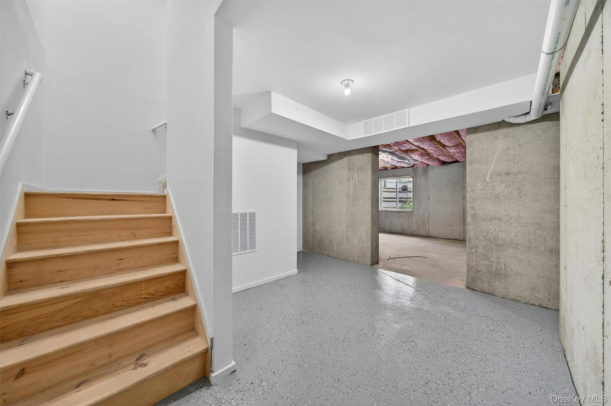 Unfinished extra space in basement. Unfinished extra space in basement.