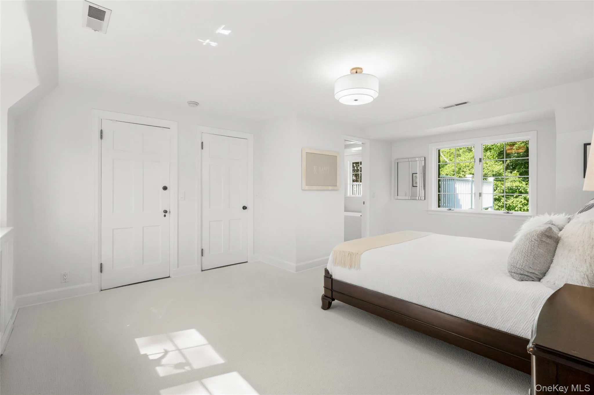 Deep walk-in cedar closet and plush new carpeting. Deep walk-in cedar closet and plush new carpeting.