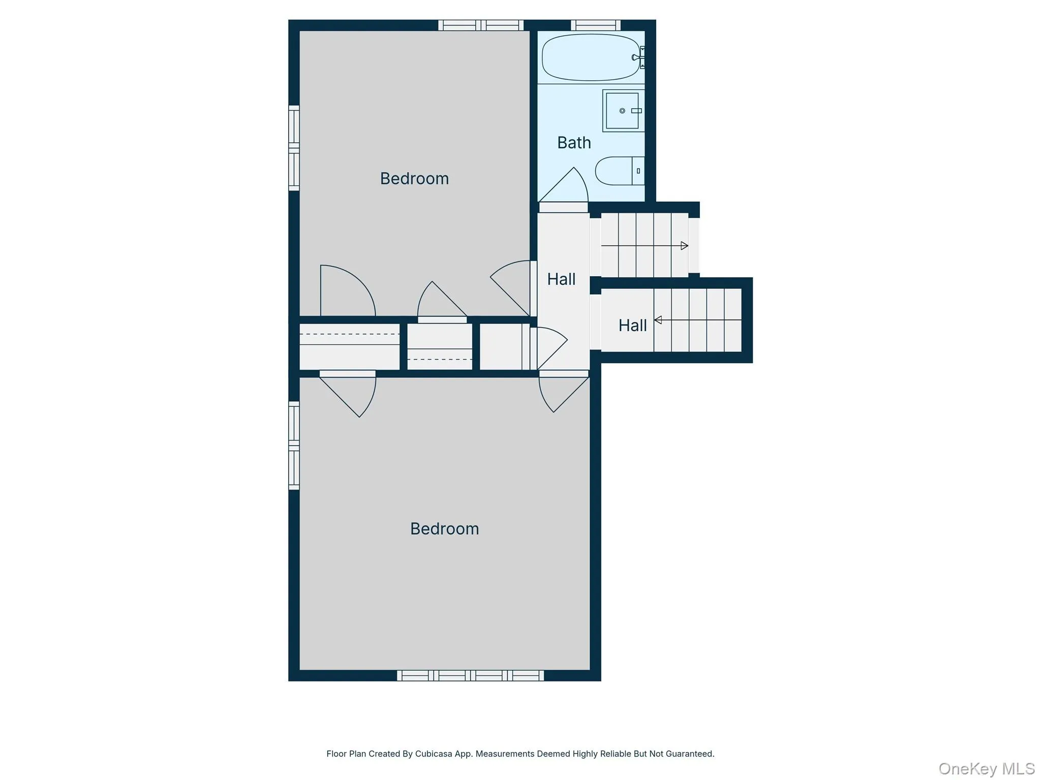 Just a few steps up two bedrooms and updated full bath share a separate level Just a few steps up two bedrooms and updated full bath share a separate level