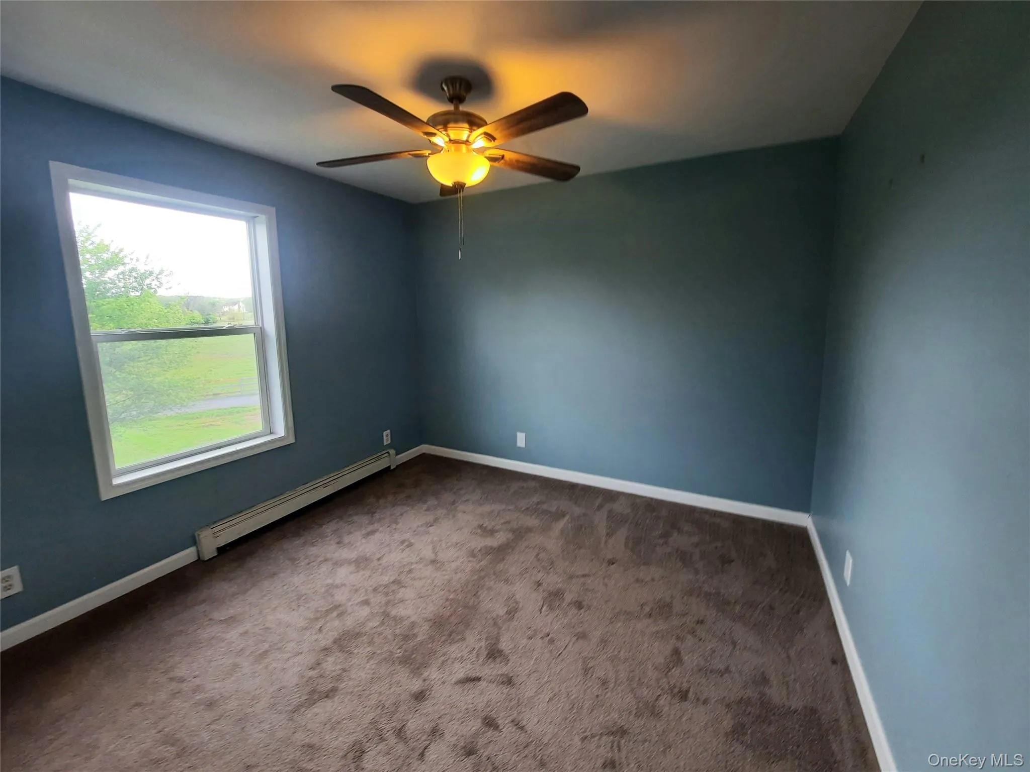 Bedrooms are on the second floor and have carpeting. Bedrooms are on the second floor and have carpeting.