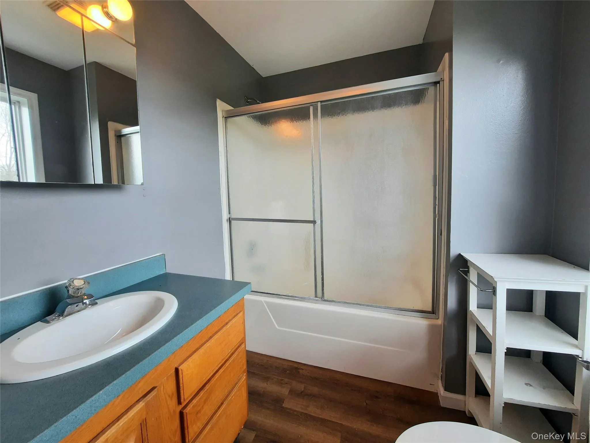 Bathroom shown here with shower/tub combination. Bathroom shown here with shower/tub combination.