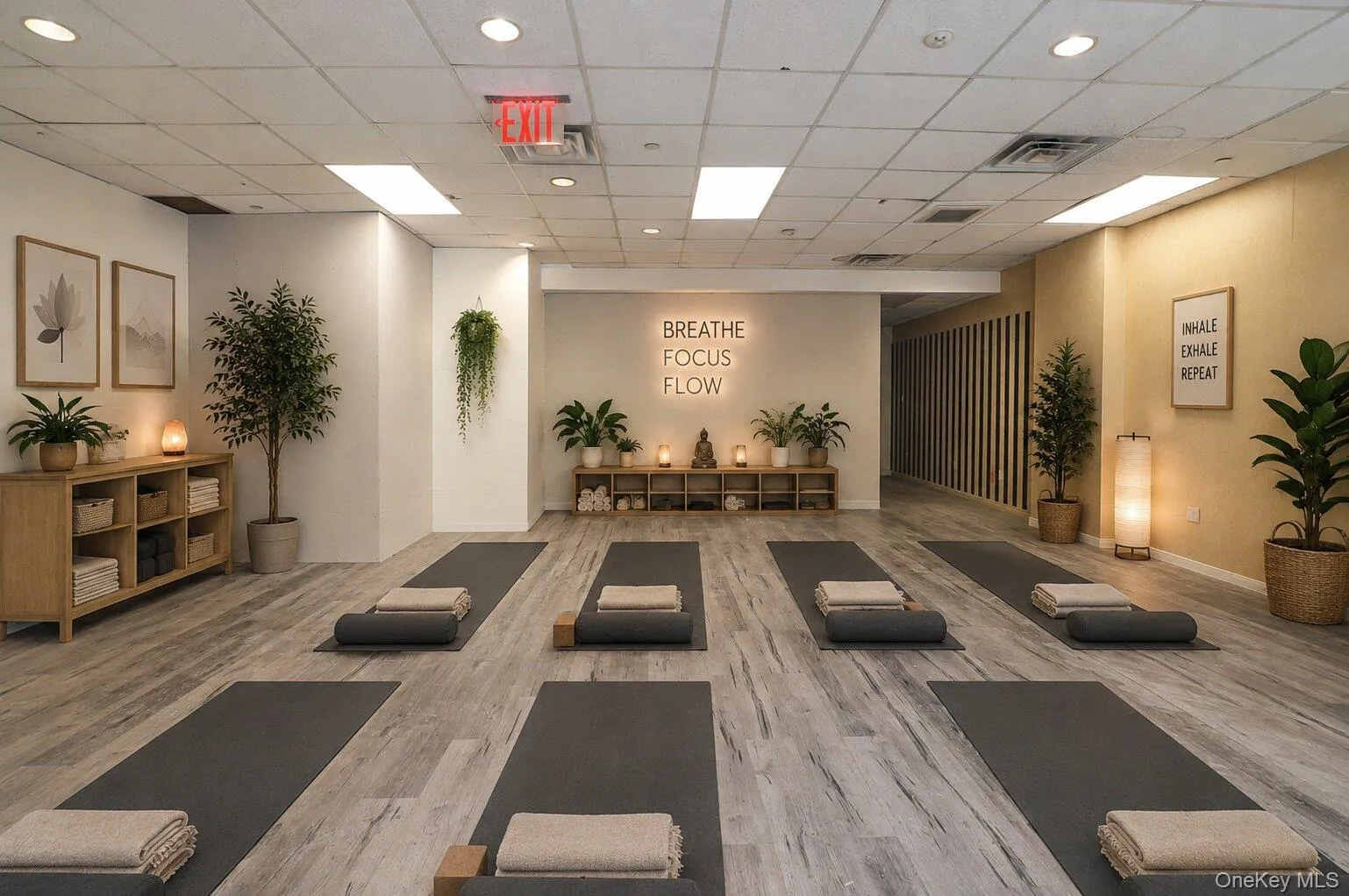 Virtually staged yoga studio Virtually staged yoga studio
