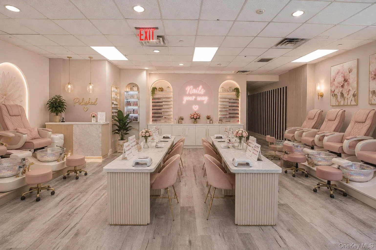 Virtually staged nail salon Virtually staged nail salon