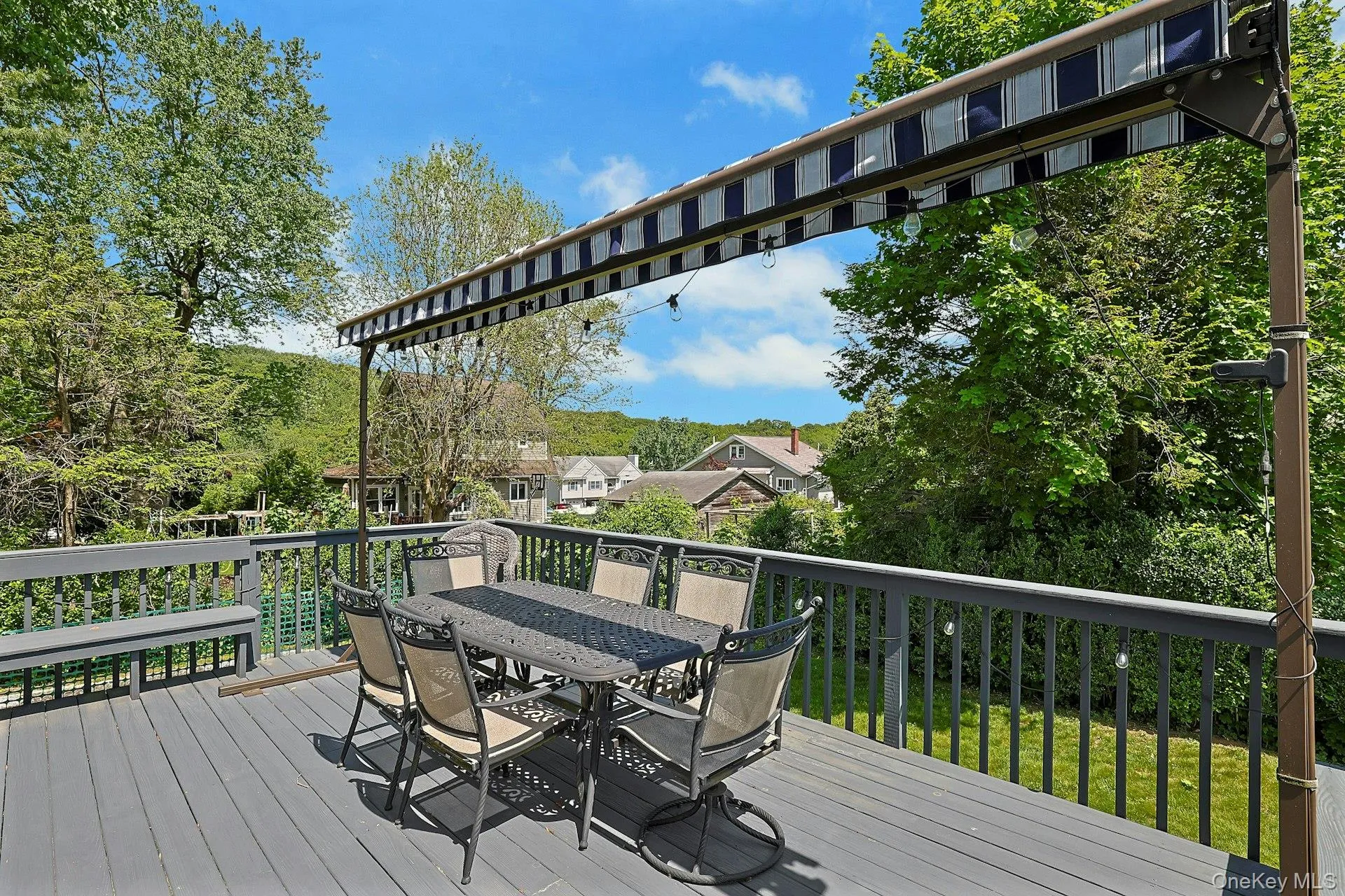 Deck with Steps Down to Yard Deck with Steps Down to Yard