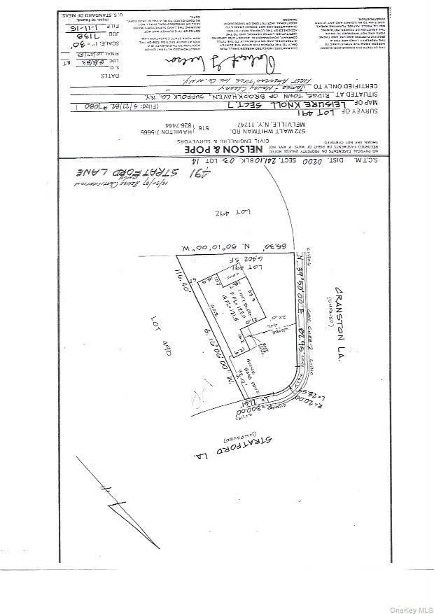 Survey Map. Detailing the dimensions and boundaries of the property Survey Map. Detailing the dimensions and boundaries of the property
