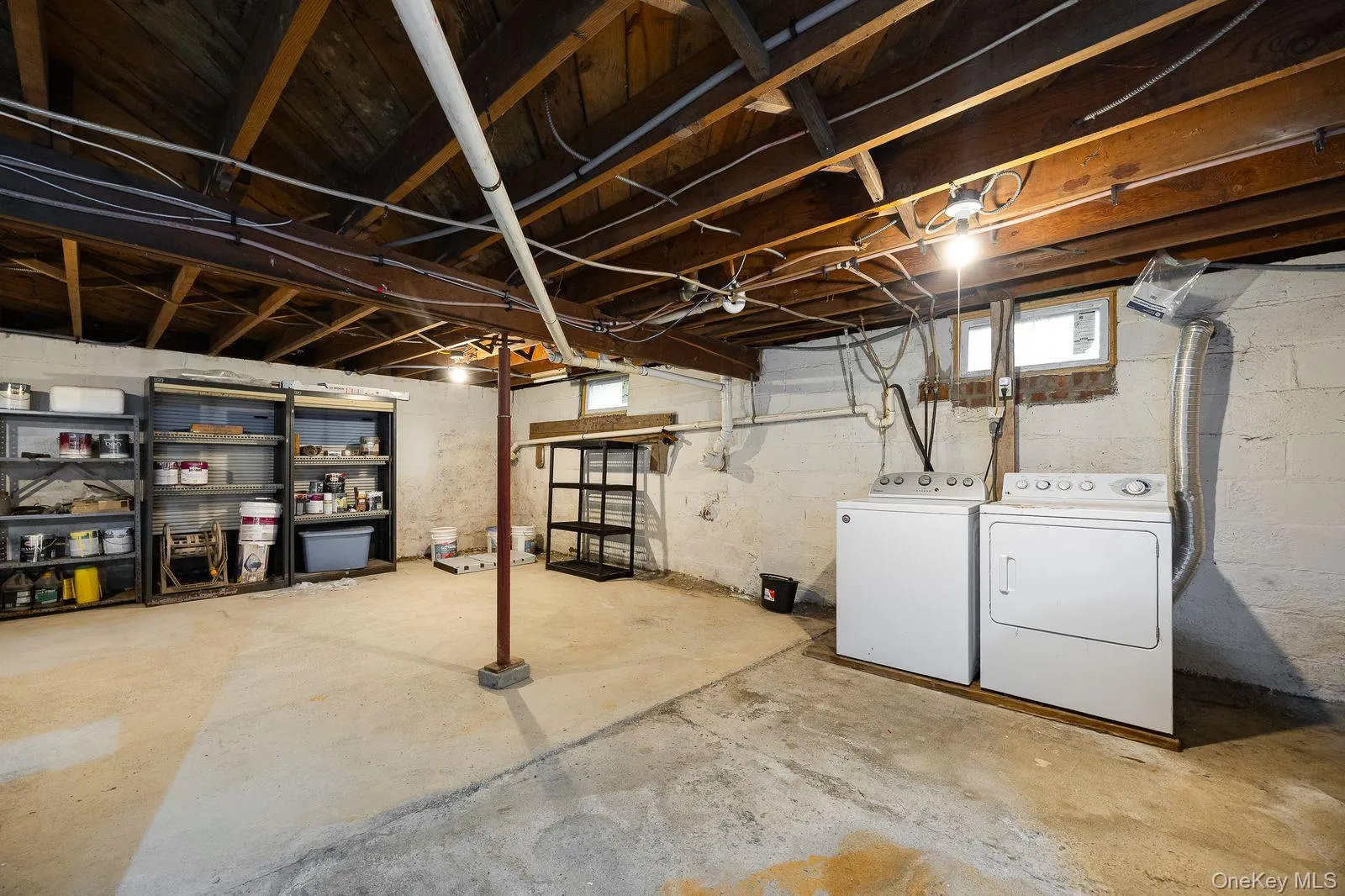 Basement showing washer and dryer Basement showing washer and dryer
