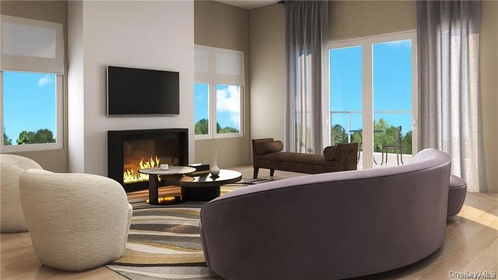 Living room with hardwood / wood-style floors Living room with hardwood / wood-style floors