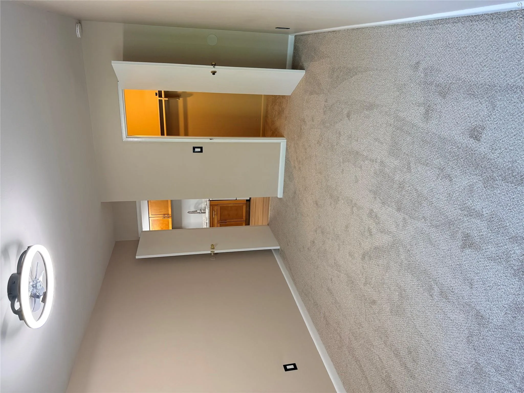 Bedroom with new carpeting and closet space Bedroom with new carpeting and closet space